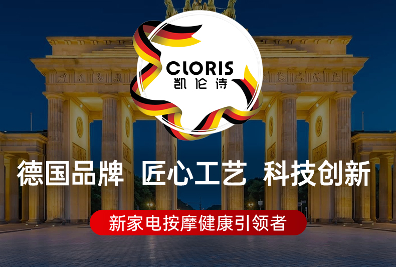 德国凯伦诗（cloris）筋膜枪按摩锤 肌肉放松器腿部全身按摩棒 震动理疗冲击按摩仪瘦身父亲节礼物 金属灰绿