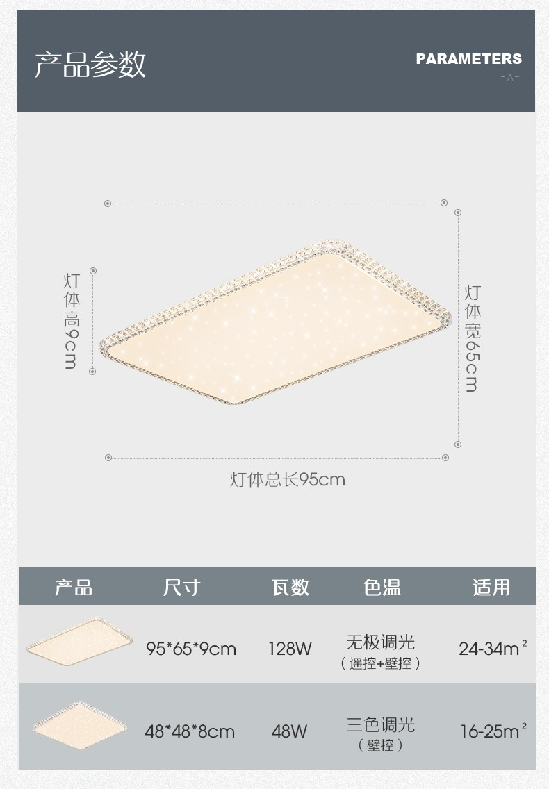 奥克斯 led卧室吸顶灯超薄客厅灯现代简约灯饰灯具o2o 【省心套餐】繁星-三房两厅套餐-a