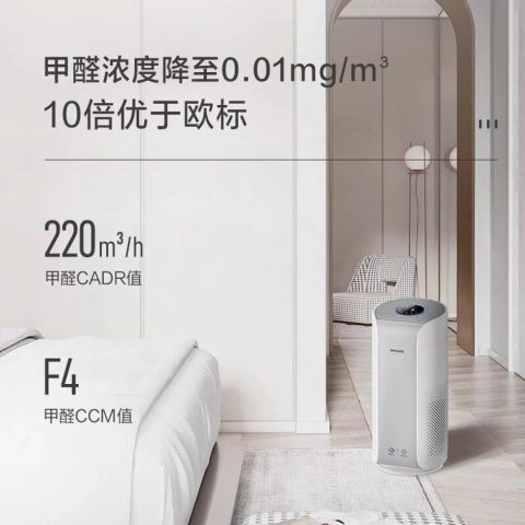 小巨风除甲醛空气净化器家用除雾霾pm2.5宠物除尘智能app小型ac2958 ac2958/00