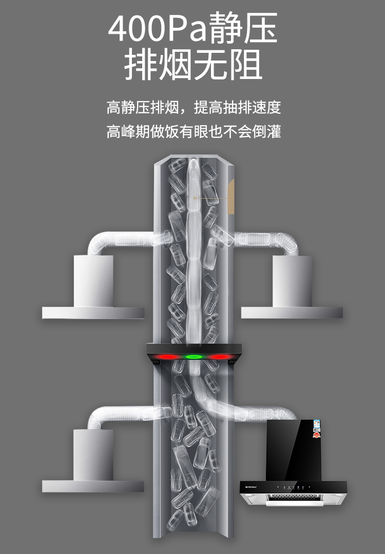 雅乐思油烟机td30 顶吸爆款 19立方大吸力一体拉伸箱体热除油清洗体感开关700mm宽-不含安装