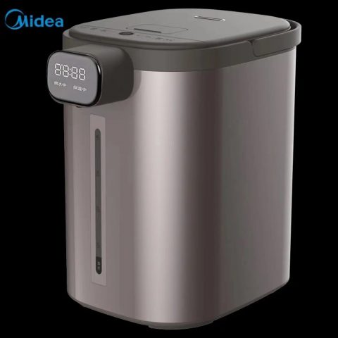 美的(midea)电热水瓶5l家用水壶一键除氯多段温控开水壶烧水壶sp50e503 布朗棕